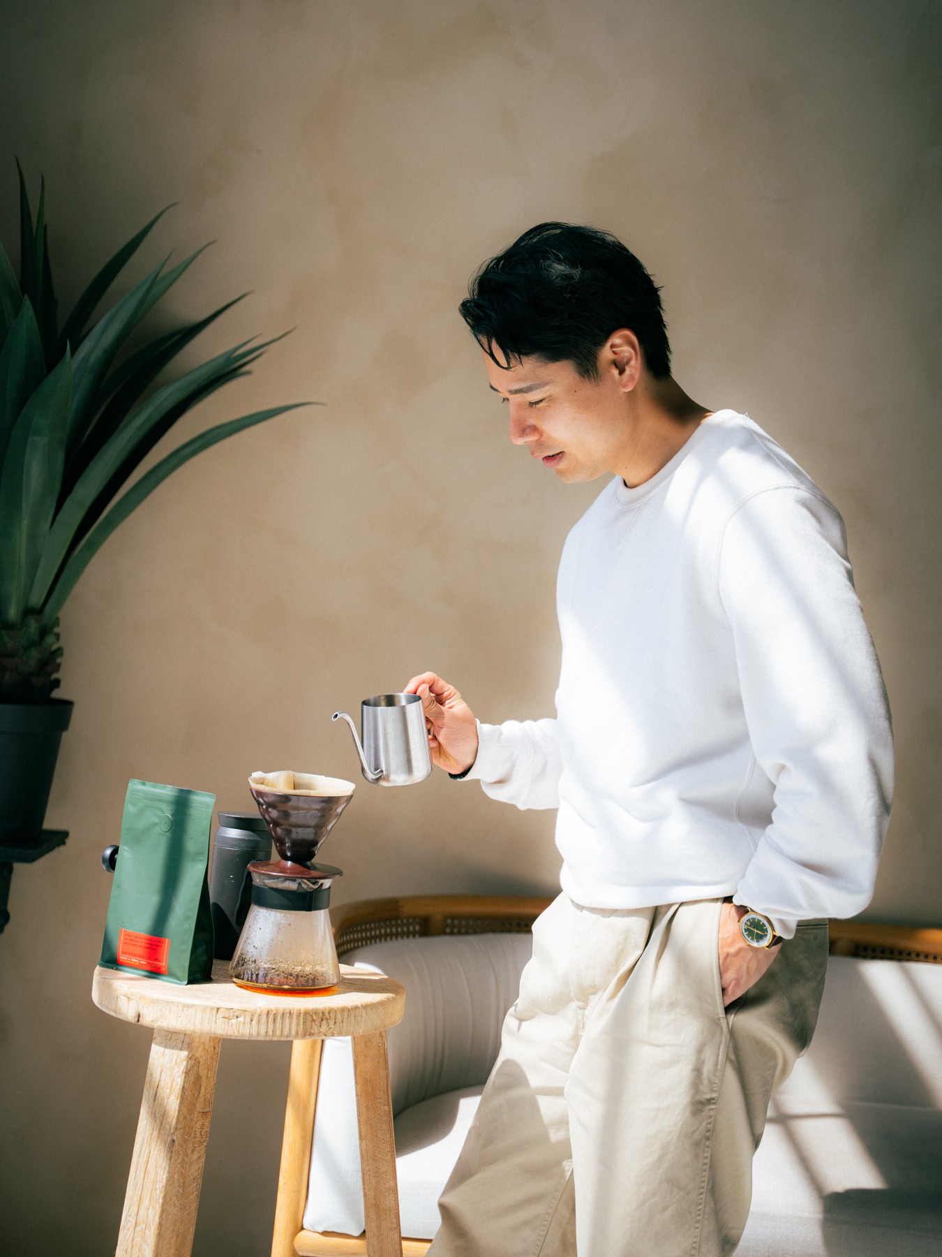 コーヒーを淹れる、日常のTakuya
